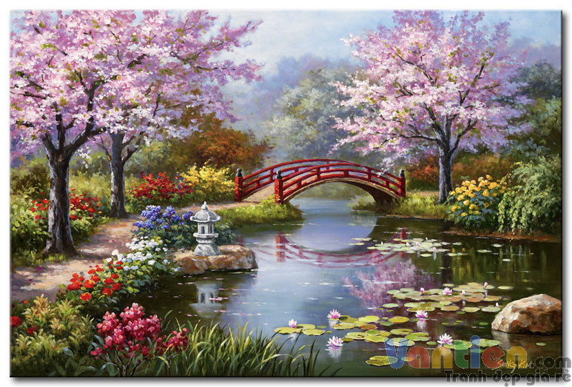 Tranh sơn dầu phong cảnh tác phẩm Nắng Mùa Xuân Trên Bản TSD478LHAR LEHAIS ART #33 Tranh sơn dầu phong cảnh tác phẩm Nắng Mùa Xuân Trên Bản TSD478LHAR LEHAIS ART